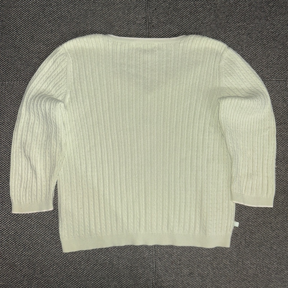 Vintage Ralph Lauren Mint Green Cable Knit Sweater - Picture 4 of 5